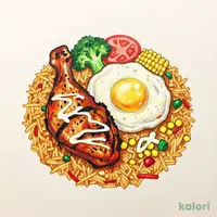 タンドリーチキン＆メキシカンピラフ＋目玉焼き