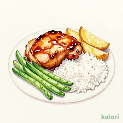 若鶏のグリルてりやきソースランチ