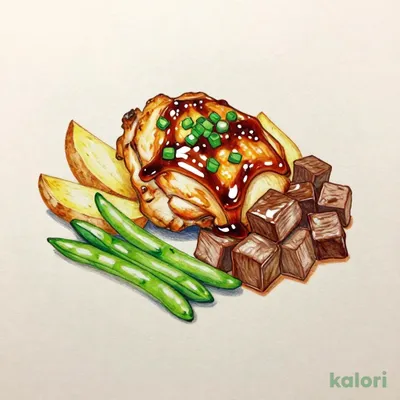 若鶏のグリル　てりやきソース＆ヒレコロステーキ
