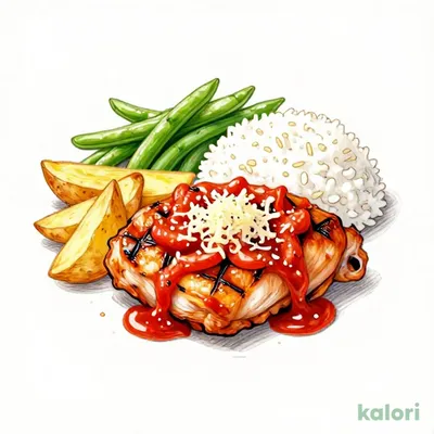 【ジョナ得ランチ】若鶏のグリル　トマトソース（ライス付）