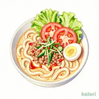Inaniwa Udon with Curry Soy Milk Dan Dan Sauce