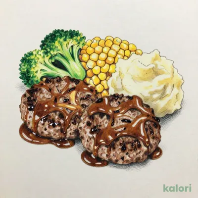 アンガスビーフ100％ステーキハンバーグダブルデミグラスソース