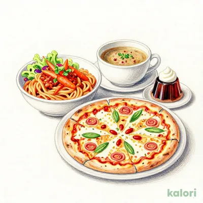 昼プチセットPlus（シャキシャキにんじんサラダ＆ちいさなマルゲリータ＆ちいさなパスタボロネーゼ＆コーヒーゼリーのミニサンデー）