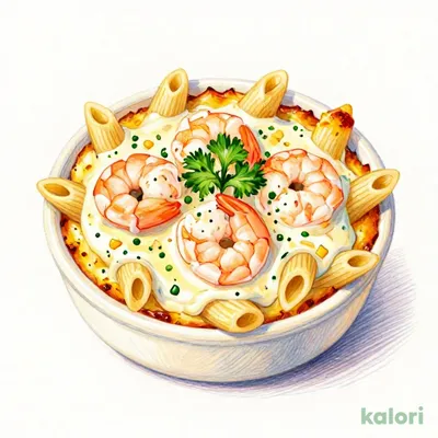 ちいさな海老のペンネグラタン