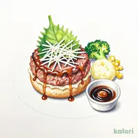 アンガスビーフ100％ステーキハンバーグ和風ビネガーソース