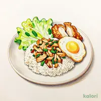 タイ風ガパオライス+選べるアペタイザーセット(ドリンクバーつき)