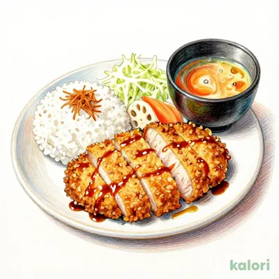 Homemade Thick-Cut Pork Fillet Cutlet with Shirasu and Grated Daikon Rice (Miso Soup, Side Dishes Included)
