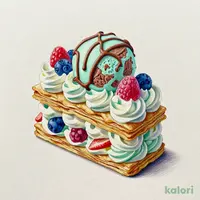 さくさくパイのチョコミントミルフィーユ