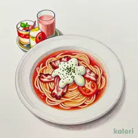 トマトスープパスタ　マルゲリータ+選べるアペタイザーセット(ドリンクバーつき)