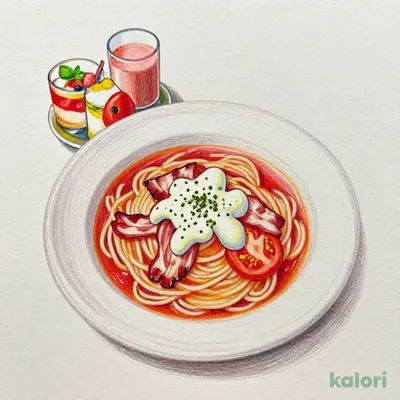 トマトスープパスタ　マルゲリータ+選べるアペタイザーセット(ドリンクバーつき)