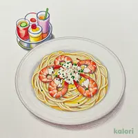 ハーブシュリンプと本ずわい蟹の濃厚ビスクスープパスタ+選べるアペタイザーセット(ドリンクバーつき)