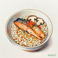 炙り鮭ハラスといくらの出汁茶漬け膳