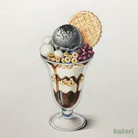 2026.10/13（火）15時販売開始「黒ごまアイスとわらび餅のパフェ～黒蜜を添えて～」