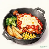溢れるチーズのチキンイタリアンステーキ