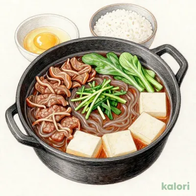 肉増し！すき焼き鍋定食
