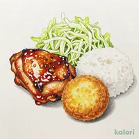 （土）ガーリックチキンステーキ＆ポテトコロッケ