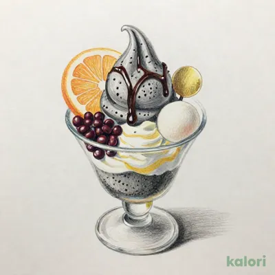 「焙煎黒ごまアイスのミニパフェ」