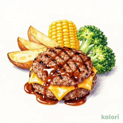 5種チーズのとろ～りチーズインハンバーグ