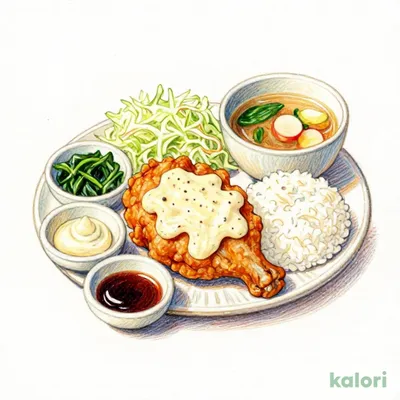 Chicken Nanban Set Meal with Extra Tartar Sauce