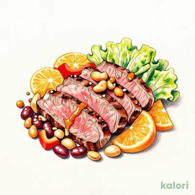 Sliced Beef and Mixed Bean Power Salad