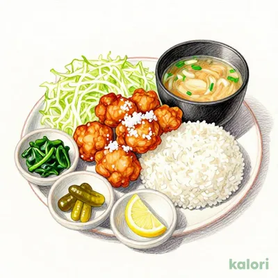 ジョイフル塩唐揚げ定食