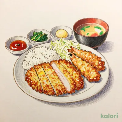 ロースかつの特選バラエティフライ定食