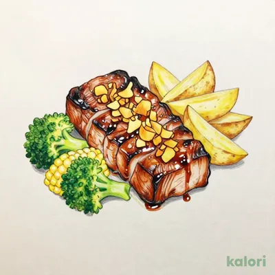 肉旨！厚切り豚肩ロースステーキにんにく醤油