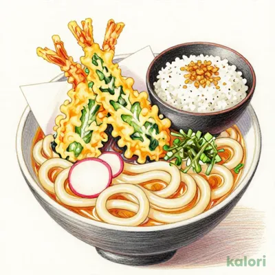 野菜かき揚げのぶっかけおろしうどんと釜揚げしらす丼