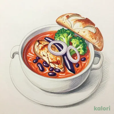 Grilled Chicken and Bean Tomato Soup Set