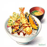 Special Tempura Rice Bowl (Shrimp, Eggplant, Pumpkin, Chicken)