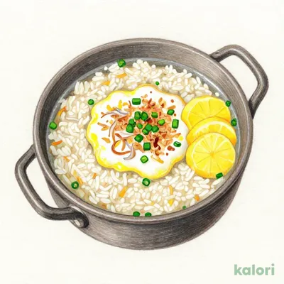 釜揚げしらすの玉子雑炊朝食