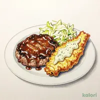 （木）ハンバーグ＆白身魚フライ