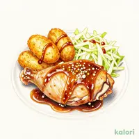 （水）ガーリックチキンステーキ＆ポテトコロッケ