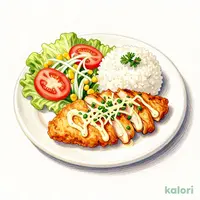 （火）白身魚フライとひとくちチキン＆蒸し鶏サラダ