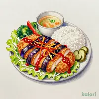 宇髄天元（うずいてんげん）のド派手な ピリ辛チキン南蛮定食