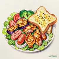 2026年9月8日(火)15時販売開始!胡蝶(こちょう)しのぶの蝶ノ舞グリルチキンサラダ〜ガーリックトースト添え〜