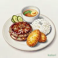 グランてりやきハンバーグ＆唐揚げコロッケ定食 ※2026年9月19日（土）10時 ～ 2026年9月27日（日）15時は、「ランチタイムサービス」を休止とさせていただきます。