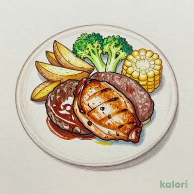 チキンステーキ&ハンバーグ ※2026年9月19日（土）10時 ～ 2026年9月27日（日）15時は、「ランチタイムサービス」を休止とさせていただきます。