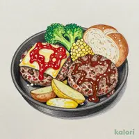 ツインハンバーグ ※2026年9月19日（土）10時 ～ 2026年9月27日（日）15時は、「ランチタイムサービス」を休止とさせていただきます。