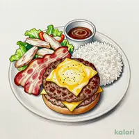 （月）ベーコンチーズハンバーグ＆蒸し鶏サラダ ※2026年9月19日（土）10時 ～ 2026年9月27日（日）15時は、「ランチタイムサービス」を休止とさせていただきます。
