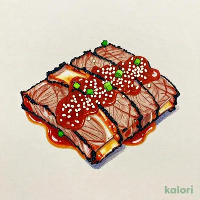 炙り焼きカルビ〔特製赤ダレ〕