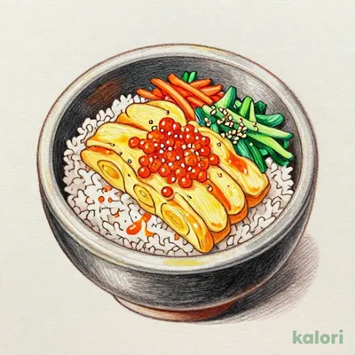 石焼かねふく明太子＆だし巻き玉子のビビンバ