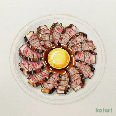炙り焼きカルビ【焼きすき（生卵付き）】