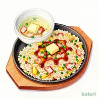 Teppan Itameshi (Iron Plate Fried Rice), Soy Butter or Garlic Butter