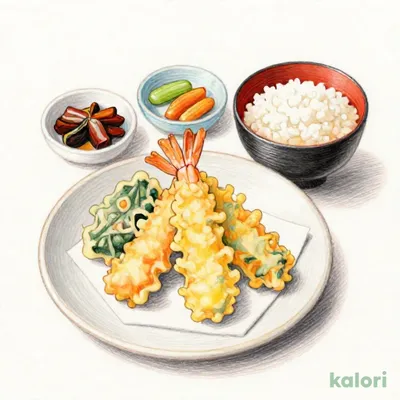 海老天ぷら盛合せ定食