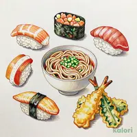 にぎり寿司5貫と選べる麺セット