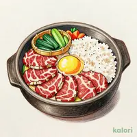 Domestic Beef Sukiyaki Hot Pot Set Meal (White Rice)