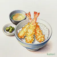 海老天丼セット