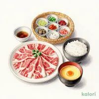 国産牛しゃぶしゃぶ御膳 白ご飯