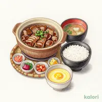 国産牛土鍋すき焼き御膳 白ご飯
